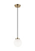 Matteo Lighting - C63001AGOP - One Light Pendant - The Bougie - Aged Gold Brass