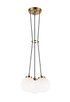 Matteo Lighting - C63003AGOP - Three Light Pendant - The Bougie - Aged Gold Brass