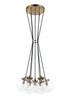 Matteo Lighting - C63007AGCL - Seven Light Pendant - The Bougie - Aged Gold Brass
