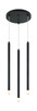 Matteo Lighting - C63103MB - Three Light Pendant - Reigndrop - Matte Black