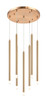 Matteo Lighting - C63107AG - Seven Light Pendant - Reigndrop - Aged Gold Brass