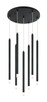 Matteo Lighting - C63107MB - Seven Light Pendant - Reigndrop - Matte Black