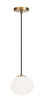 Matteo Lighting - C63601AGOP - One Light Chandelier - Melotte - Aged Gold Brass