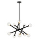 Matteo Lighting - C64610BKCL - Ten Light Chandelier - Matchstix - Black