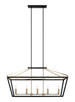 Matteo Lighting - C67005BKAG - Five Light Chandelier - Mavonshire - Black + Aged Gold Brass