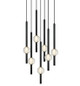 Matteo Lighting - C68907MB - Seven Light Pendant - Windchimer - Matte Black