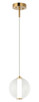 Matteo Lighting - C69611AGCL - LED Pendant - Belange - Aged Gold Brass