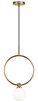 Matteo Lighting - C71301AGOP - One Light Pendant - Averley - Aged Gold Brass