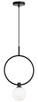 Matteo Lighting - C71301BKOP - One Light Pendant - AVERLEY - Black