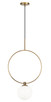 Matteo Lighting - C71311AGOP - One Light Pendant - Averley - Aged Gold Brass