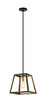Matteo Lighting - C72101MBAG - One Light Pendant - ROSALIE - Matte Black + Aged Gold Brass