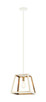 Matteo Lighting - C72101WHAG - One Light Pendant - ROSALIE - White + Aged Gold Brass
