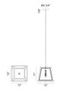 ROSALIE One Light Pendant (C72101WHAG)