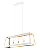Matteo Lighting - C72105WHAG - Five Light Chandelier - ROSALIE - White + Aged Gold Brass