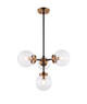 Matteo Lighting - C72304AGCL - Four Light Pendant - Maru - Aged Gold Brass