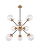 Matteo Lighting - C72309AGCL - Nine Light Chandelier - Maru - Aged Gold Brass