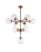 Matteo Lighting - C72310AGCL - Ten Light Chandelier - Maru - Aged Gold Brass