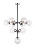 Matteo Lighting - C72310CHCL - Ten Light Chandelier - Maru - Chrome