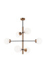 Matteo Lighting - C78106AGOP - Six Light Chandelier - Enchant - Aged Gold Brass