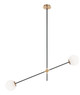 Matteo Lighting - C78712AGOP - Two Light Pendant - Cosmic - Aged Gold Brass