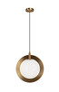 Matteo Lighting - C80711AGOP - One Light Pendant - Astro - Aged Gold Brass