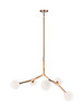 Matteo Lighting - C81515AGOP - Five Light Chandelier - Rami - Aged Gold Brass