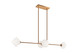 Matteo Lighting - C81744AGOP - Four Light Pendant - NOVO - Aged Gold Brass