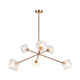Matteo Lighting - C81746AGCL - Six Light Chandelier - NOVO - Aged Gold Brass
