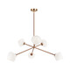 Matteo Lighting - C81746AGOP - Six Light Chandelier - Novo - Aged Gold Brass