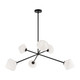 Matteo Lighting - C81746BKOP - Six Light Chandelier - NOVO - Black