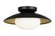 Matteo Lighting - M13111BKOP - One Light Ceiling Mount - HATLEY - Black