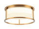 Matteo Lighting - M15002AG - Two Light Ceiling Mount - Framerton - Aged Gold Brass