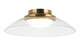 Matteo Lighting - M16411AGCL - LED Flush Mount - LUNA - Aged Gold Brass