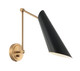 Matteo Lighting - S08021AGBK - One Light Wall Sconce - Butera - Aged Gold Brass + Black