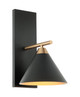 Matteo Lighting - S10601MB - One Light Wall Sconce - BLISS - Aged Gold Brass + Matte Black