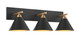 Matteo Lighting - S10603MB - Three Light Wall Sconce - Bliss - Aged Gold Brass + Matte Black