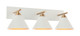 Matteo Lighting - S10603WH - Three Light Wall Sconce - BLISS - Aged Gold Brass + White