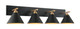 Matteo Lighting - S10604MB - Four Light Wall Sconce - Bliss - Aged Gold Brass + Matte Black