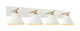 Matteo Lighting - S10604WH - Four Light Wall Sconce - BLISS - Aged Gold Brass + White