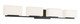 Matteo Lighting - S10804MB - Four Light Wall Sconce - Chiclet - Matte Black