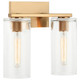 Matteo Lighting - W32502AG - Two Light Wall Sconce - LINCOLN - Aged Gold Brass