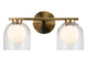 Matteo Lighting - W60702AGCL - Two Light Wall Sconce - Derbishone - Aged Gold Brass