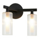 Matteo Lighting - W60802BK - Two Light Wall Sconce - KRISTOF - Black
