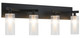 Matteo Lighting - W60804BK - Four Light Wall Sconce - KRISTOF - Black