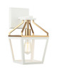 Matteo Lighting - W67001WHAG - One Light Wall Sconce - Mavonshire - White + Aged Gold Brass