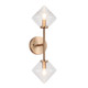 Matteo Lighting - W81742AGCL - Two Light Wall Sconce - NOVO - Aged Gold Brass