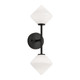 Matteo Lighting - W81742BKOP - Two Light Wall Sconce - NOVO - Black