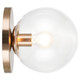 Matteo Lighting - WX06011AGCL - One Light Wall Sconce/Ceiling Mount - Cosmo - Aged Gold Brass