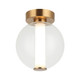 Matteo Lighting - WX69611AGCL - LED Wall Sconce/Ceiling Mount - BELANGE - Aged Gold Brass