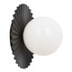 Matteo Lighting - WX83101BKOP - One Light Wall Sconce/Ceiling Mount - Modern Ruff - Black